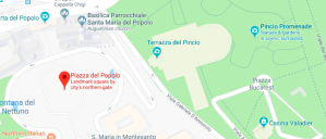 View of Piazza del Popolo from Pincio Gardens